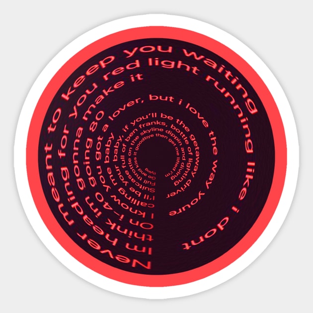 Laela Lyrics Sticker by Owen St Merch